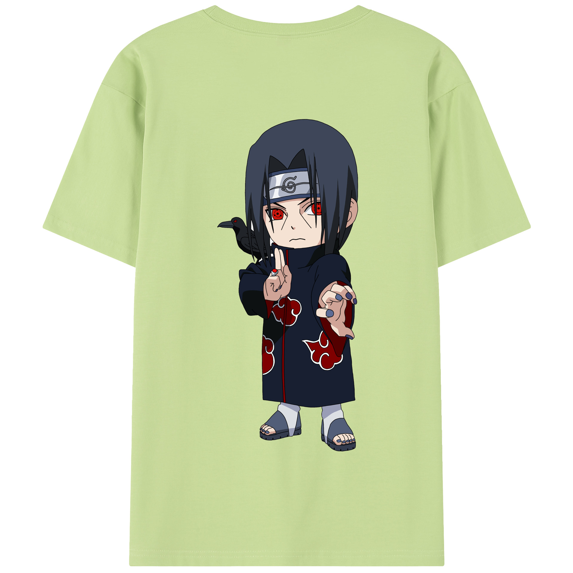 （画像用） NARUTO -ナルト- うちは イタチ Uchiha Itachi 綿100％半袖Tシャツ（背面プリント）